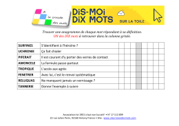 Trouver une anagramme de chaque mot répondant à sa définition