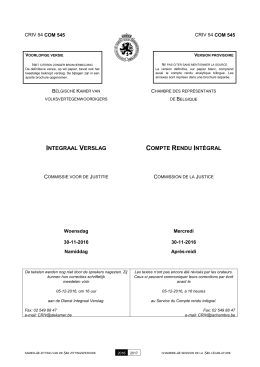 integraal verslag compte rendu int&eacute;gral