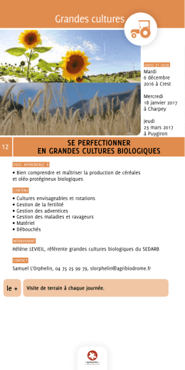 Grandes cultures - Agri Bio Ardeche
