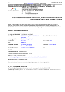 marche de services de medecine specialisee – psychiatrie