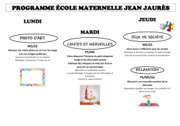 programme &eacute;cole maternelle jean jaur&egrave;s - Amberieu-en