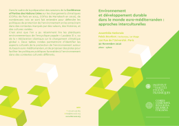 approches interculturelles - Institut des Hautes Etudes Islamiques