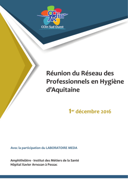 Télécharger - CCLIN Sud Ouest