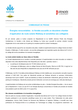 Communiqu&eacute; de presse