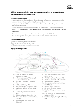 Visites scolaires - Vitra Design Museum