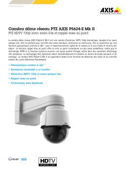 Caméra dôme réseau PTZ AXIS P5624-E Mk II