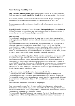 Finale Challenge Match Play 2016 - Association Sportive du Golf de