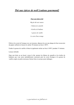 Thé aux épices de noël {cadeau gourmand} - Over-blog