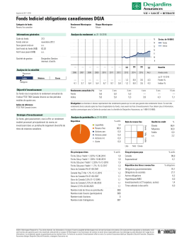 Fonds Indiciel obligations canadiennes DGIA