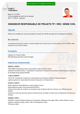 ingenieur responsable de projets tp / vrd / génie civil