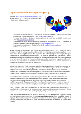 Brochure des cours du DEC