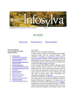 this new edition of Infosylva - Food and Agriculture Organization of