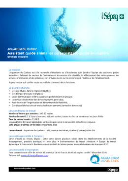 Assistant guide animalier (étudiants)_Nov 2016