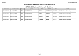 planning entretiens oraux cadre biomedical