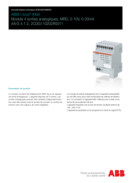 ABB i-bus&reg; KNX Module 4 sorties analogiques, MRD, 0