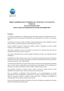 Appel &agrave; candidature food truck