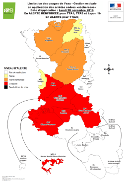 Carte interactive des arrêtés de restriction d`eau au 28 novembre