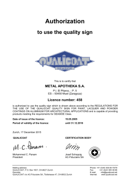 Certificado Qualicoat Seaside