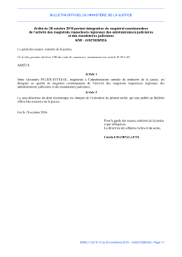 bulletin officiel du ministère de la justice