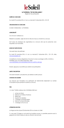 Forfaiterie Reglement 2016