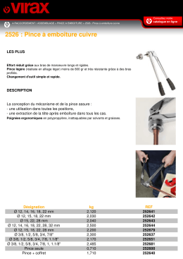 2526 : Pince &agrave; embo&icirc;ture cuivre