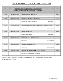 programme dimanche 4 dec 2016