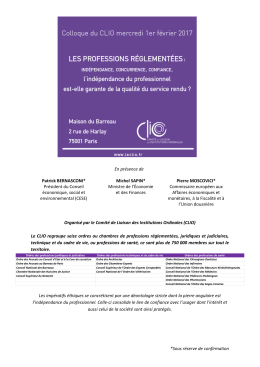 Programme prévisionnel - Ordre des Masseurs Kinésithérapeutes