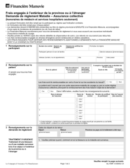 Frais engag&eacute;s &agrave; l`ext&eacute;rieur de la province ou &agrave; l`&eacute;tranger