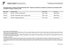 Schriftliche Prüfungen / Examens écrits