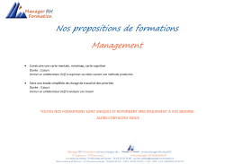 Nos propositions de formations Management