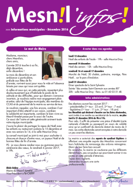 Mesnil infos d&eacute;cembre 2016 - Le Mesnil