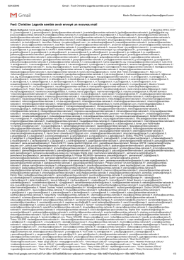 Fwd: Christine Lagarde semble avoir envoyé un