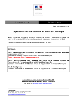 Déplacement d`Annick GIRARDIN à Châlons-en