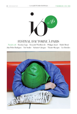 FESTIVAL D`AUTOMNE &Agrave; PARIS