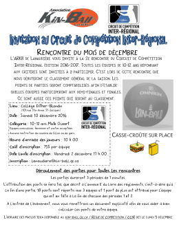CCIR &ndash; Inscription pour le 10 d&eacute;cembre 2016
