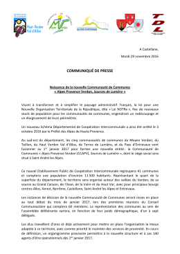communiqué de presse
