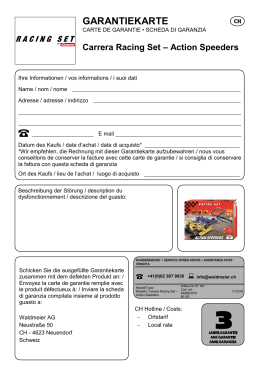 garantiekarte - ALDI SUISSE AG