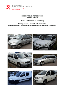 enregistrement et domaines - Administration de l`Enregistrement et