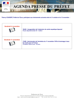 agenda presse du préfet