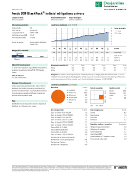 Fonds DSF BlackRock&reg; indiciel obligations univers