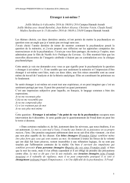 Etranger &agrave; soi