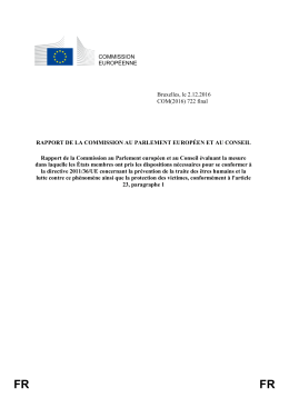 COMMISSION EUROP&Eacute;ENNE Bruxelles, le 2.12.2016 COM(2016