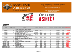 T&eacute;l&eacute;charger la liste - Armurerie Safari sport