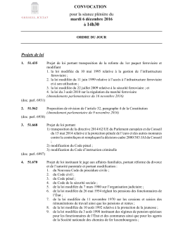 Ordre du jour du 2016-12-06