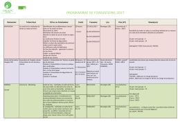 programme de formations 2017 - Syndicat des Vignerons Bio d