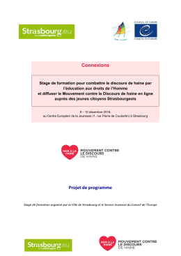 Projet de programme Connexions