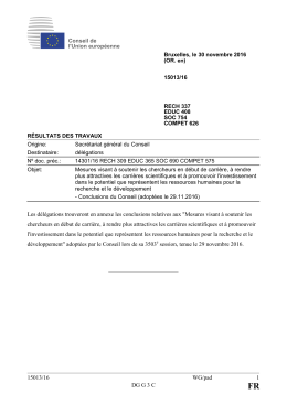 15013/16 WG/pad 1 DG G 3 C Les délégations trouveront en