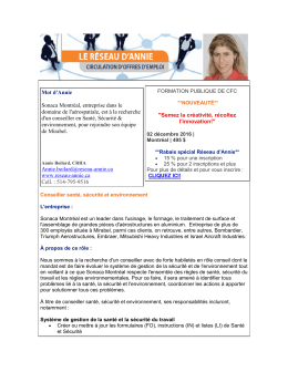 Conseiller sant&eacute; s&eacute;curit&eacute; et environnement - reseau