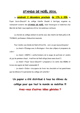 stands de no&euml;l 2016. - Acad&eacute;mie de Nancy-Metz