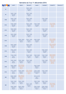 Programme - BBC Nyon